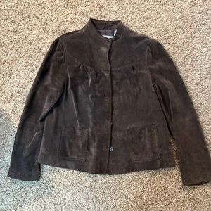 Women’s, Liz Claiborne, brown suede jacket, size large